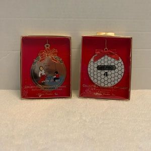 Vintage Gloria Duchin Christmas ornaments.  24 k goldstone finish.